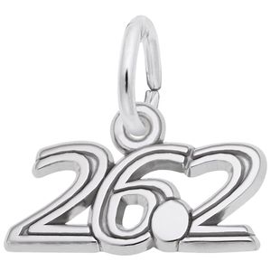 26.2 Marathon Running Plain Charm Silver - 10-2744