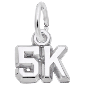 5K Race Charm Silver - 10-2655