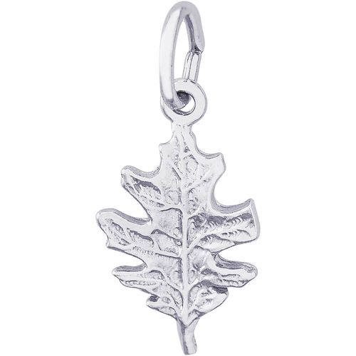 6149 Oak Leaf Charm White Gold - 10-8313
