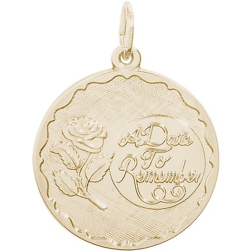 A Date To Remember Charm Gold Plated - 10-4555
