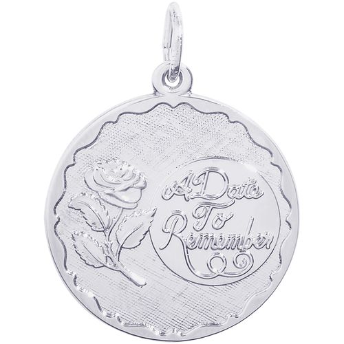 A Date To Remember Charm White Gold - 10-4555