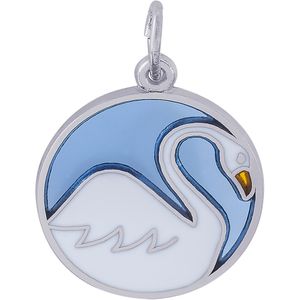 A Swimming Swans Charm Silver - 10-3907