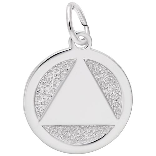 AA Symbol Charm White Gold - 10-7797