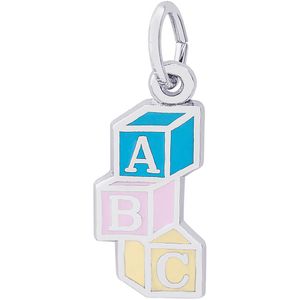 ABC Blocks Charm Silver - 10-8336