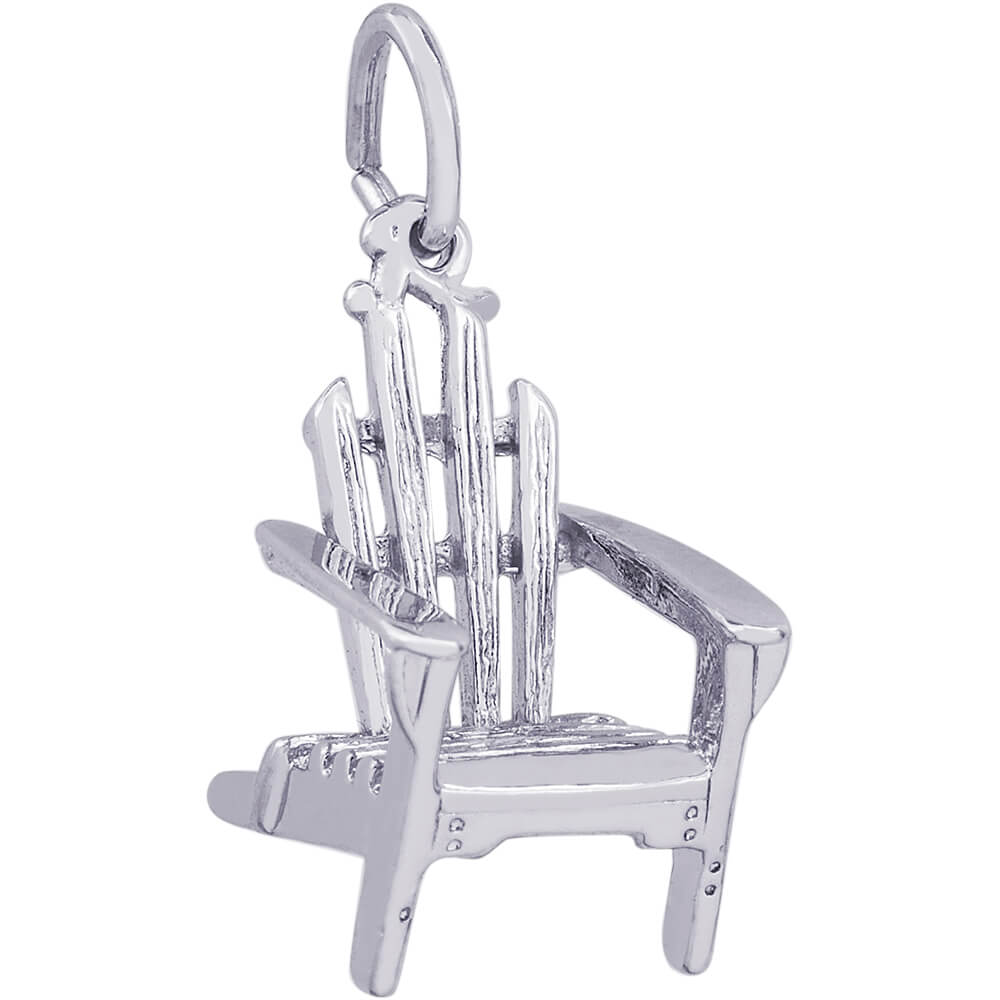 103800ss Adirondack Chair Charm Silver 103800