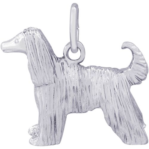Afghan Dog Charm Silver - 10-2372