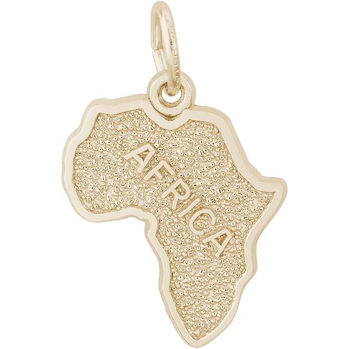 Africa Map Charm Gold Plated - 10-5471
