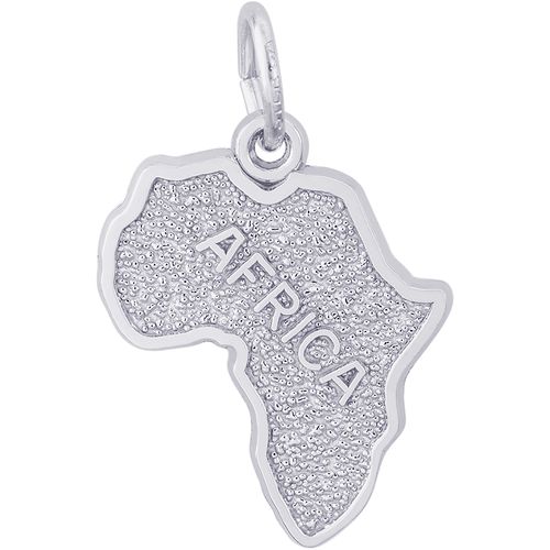 Africa Map Charm Silver - 10-5471