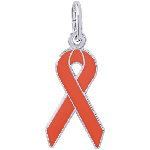 Aids Awareness Ribbon Charm Silver - 10-6426