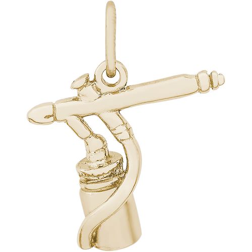 Airbrush Charm 14K Gold - 10-4002