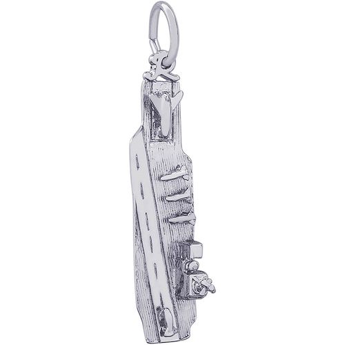 Aircraft Carrier Charm Silver - 10-8115