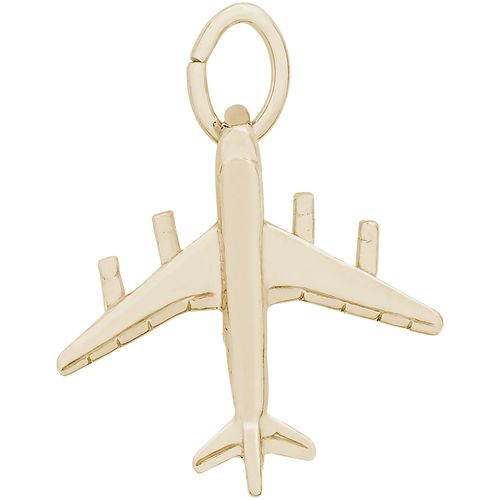 Airplane Charm Gold Plated - 10-0632