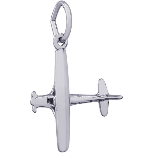 Airplane Charm White Gold - 10-8351