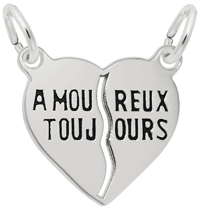 Amoureux Toujours Charm White Gold - 10-6114