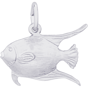 Angel Fish Charm White Gold - 10-7744