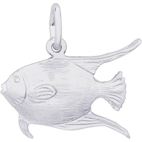 Angel Fish Charm White Gold - 10-7744