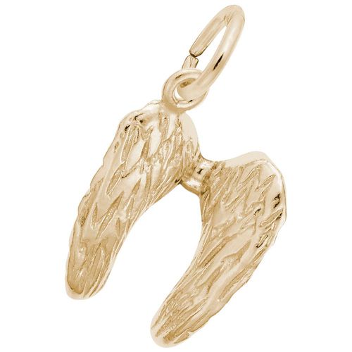Angel Wings 3D Charm Gold Plated - 10-8338