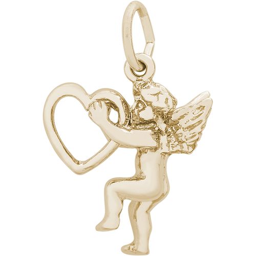 Angel with Heart Charm Gold Plated - 10-6537