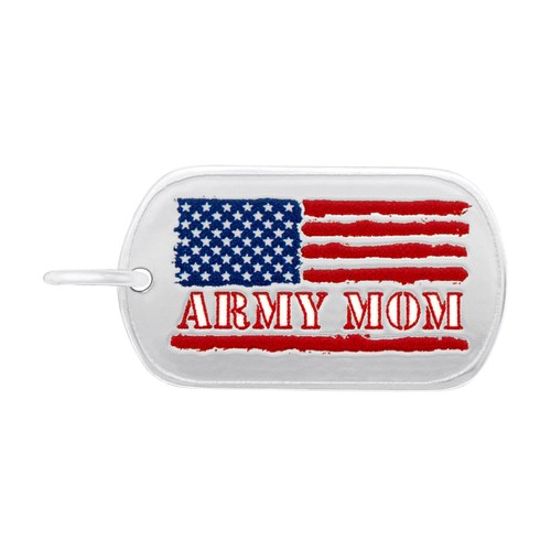 Rembrandt Army Mom Charm - 14K White Gold - 10-1197-0-14KW