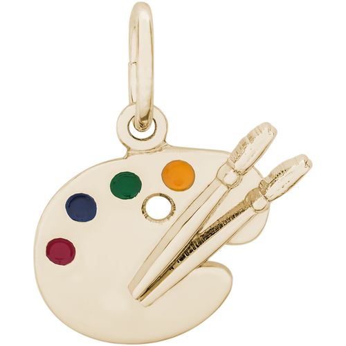Artist Palette Charm Gold Plated - 10-0800