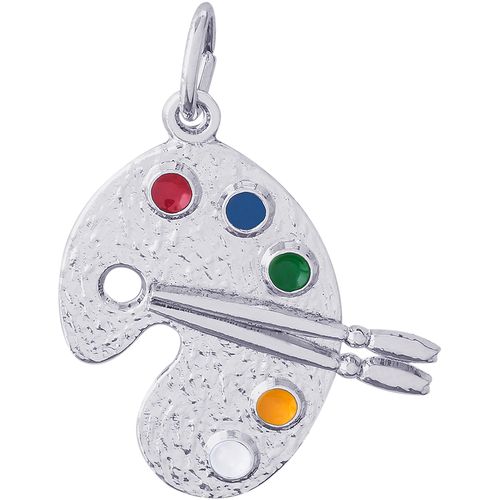 Artist Palette Charm Silver - 10-8272
