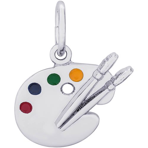 Artist Palette Charm Silver - 10-0800