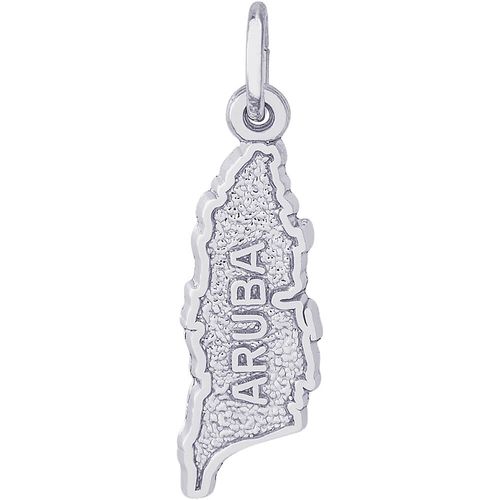 Aruba Map Charm Silver - 10-4046
