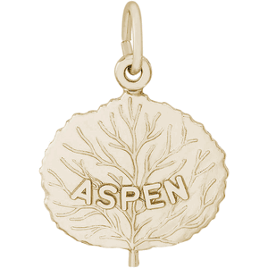 Aspen Leaf Charm Gold Plated - 10-4984