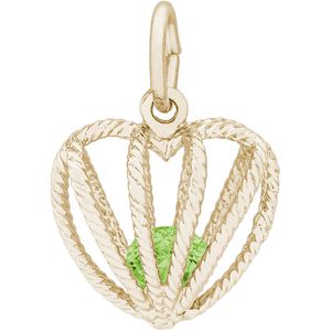 August Birthstone Charm Gold Plated - 10-8350-8