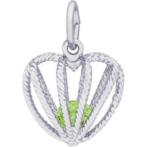 August Birthstone Charm White Gold - 10-8350-8