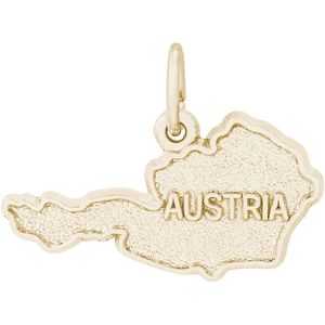 Austria Map Charm 10K Gold - 10-6550