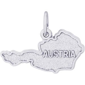 Austria Map Charm Silver - 10-6550