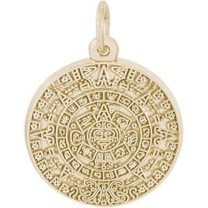 Aztec Sun Charm Gold Plated - 10-2281