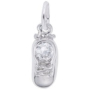 Baby Bootie April Charm White Gold - 10-2734-4