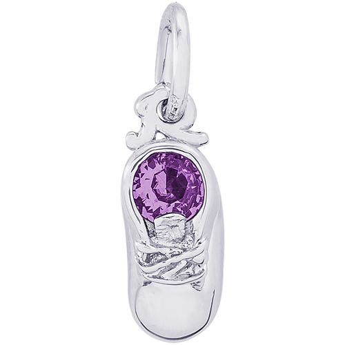Baby Bootie February Charm Silver - 10-2734-2