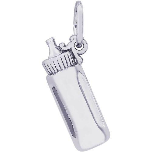 Baby Bottle Charm White Gold - 10-8170