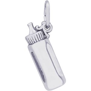 Baby Bottle Charm White Gold - 10-8170