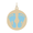 Rembrandt Baby Feet On Disc - Blue Charm - Gold Plated - 10-1019-2-GP