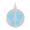 Rembrandt Baby Feet On Disc - Blue Charm - Silver - 10-1019-2-SS