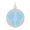 Rembrandt Baby Feet On Disc - Blue Charm - Silver - 10-1019-2-SS