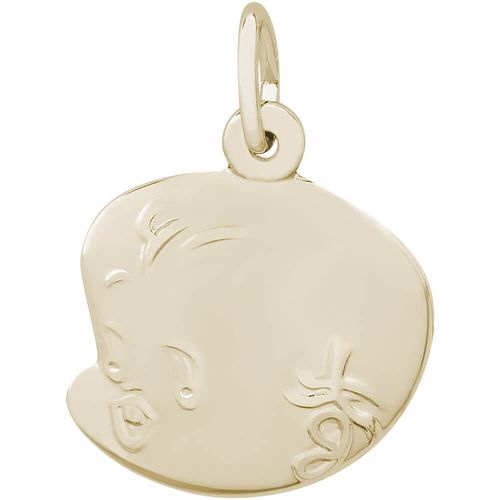 Baby's Face Charm Gold Plated - 10-2500