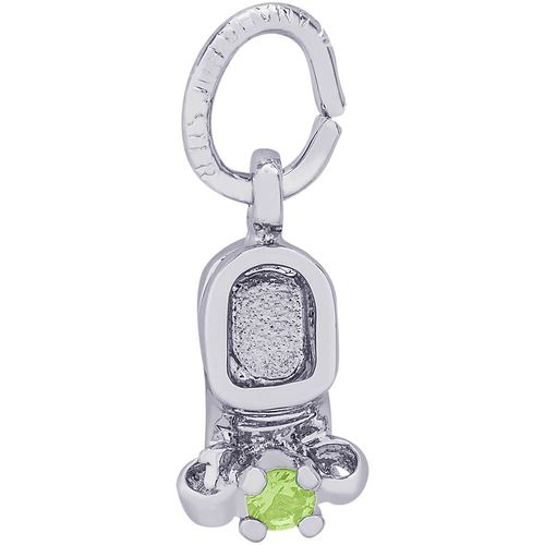 Baby Shoe Charm Aug Silver - 10-0473-8