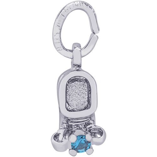 Baby Shoe Charm Dec White Gold - 10-0473-12