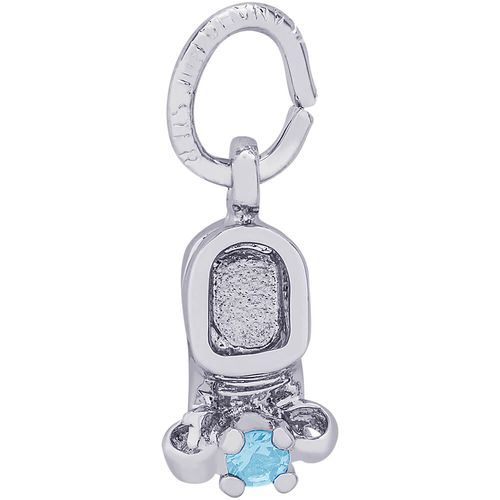 Baby Shoe Charm March Silver - 10-0473-3