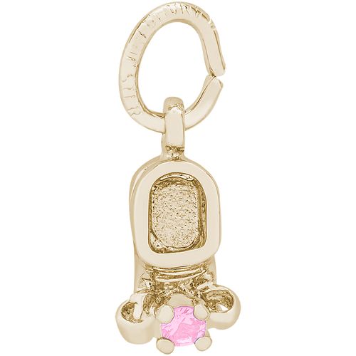 Baby Shoe Charm Oct Gold Plated - 10-0473-10