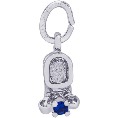 Baby Shoe Charm Sept Silver - 10-0473-9