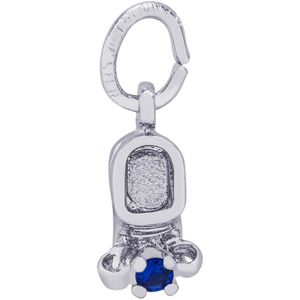 Baby Shoe Charm Sept White Gold - 10-0473-9