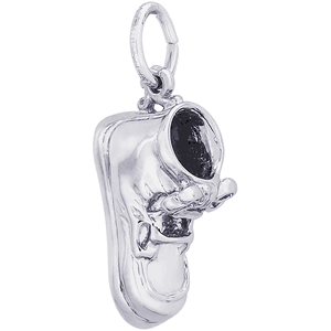 Baby Shoe Charm White Gold - 10-8222