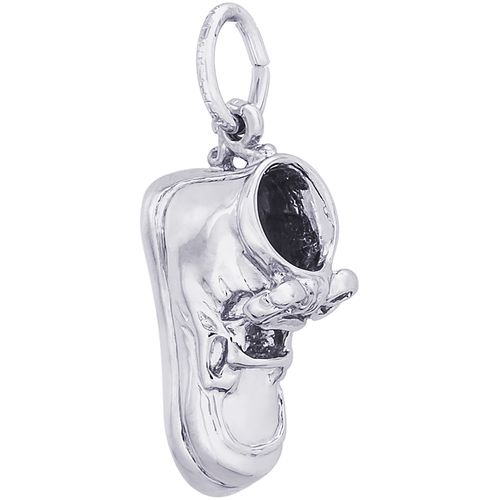 Baby Shoe Charm White Gold - 10-8222