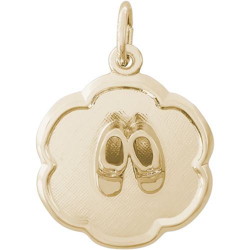 Baby Shoes Charm Gold Plated - 10-0945